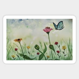 Butterfly with flowers Sticker